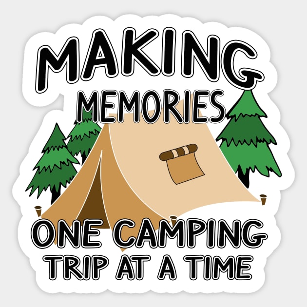 Tent Camping Memories Sticker by 3QuartersToday